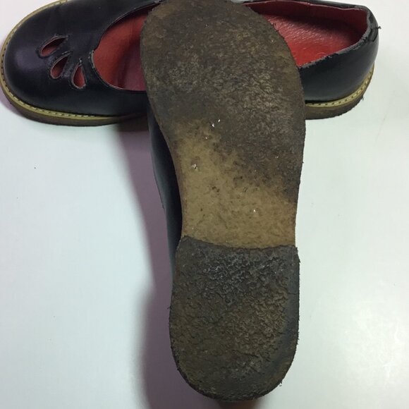 Jackie Black Leather Crepe Sole Shoes Size 39 - Picture 8 of 8